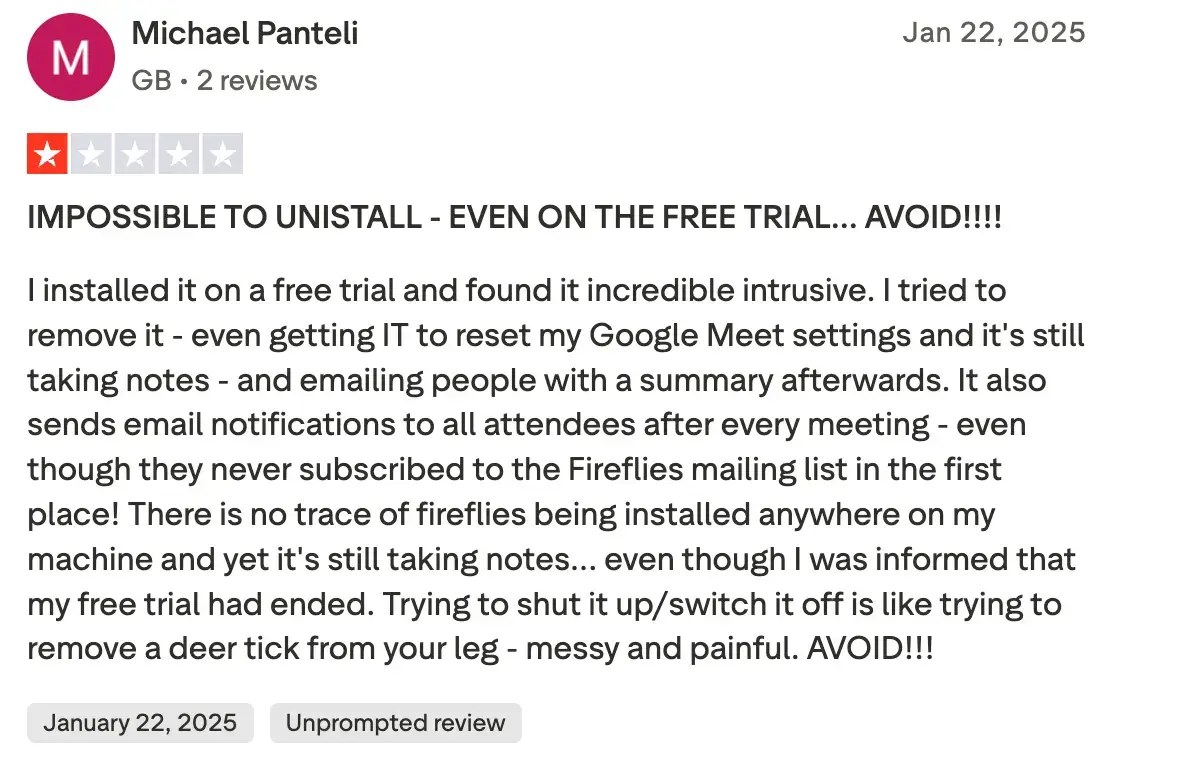 Fireflies won't go away